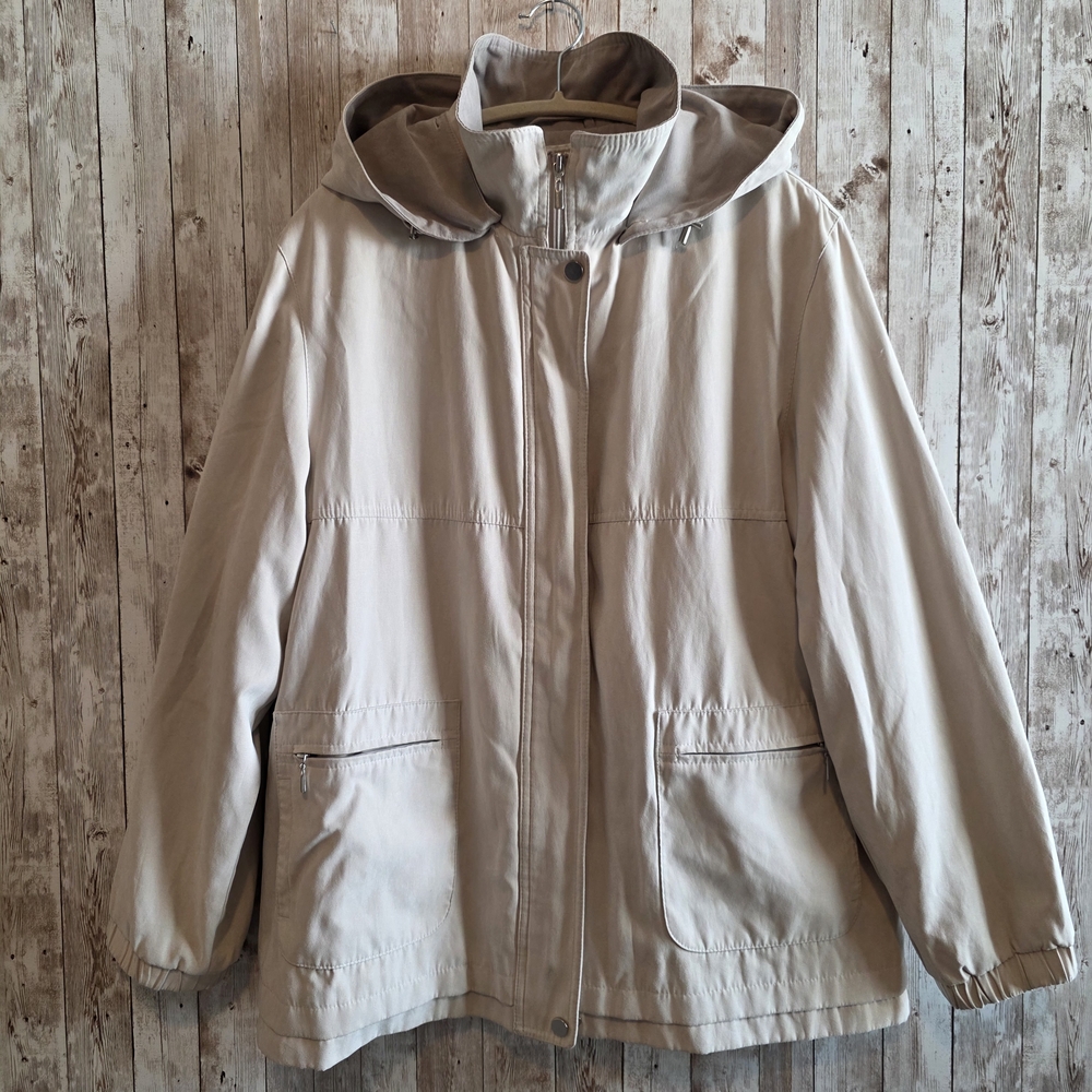Gallery Light Tan Hooded Jacket